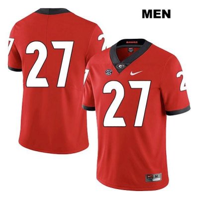Men's Georgia Bulldogs NCAA #27 Eric Stokes Nike Stitched Red Legend Authentic No Name College Football Jersey VOM7054LZ
